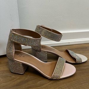 Call is string sparkle heels